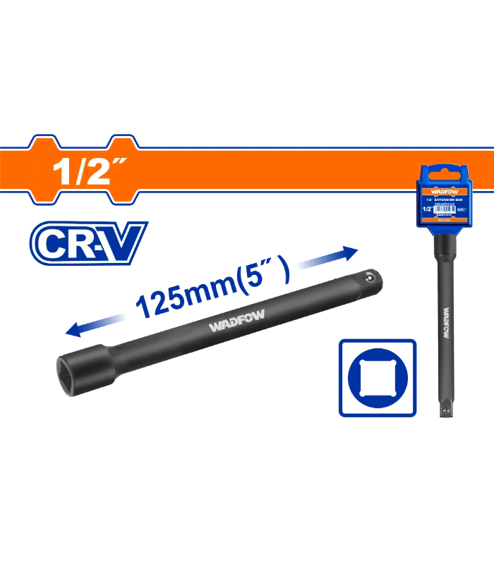 1/2″ EXTENSION BAR BLACK 125mm WADFOW