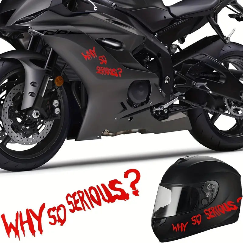 Helmet sticker Why So Serious?