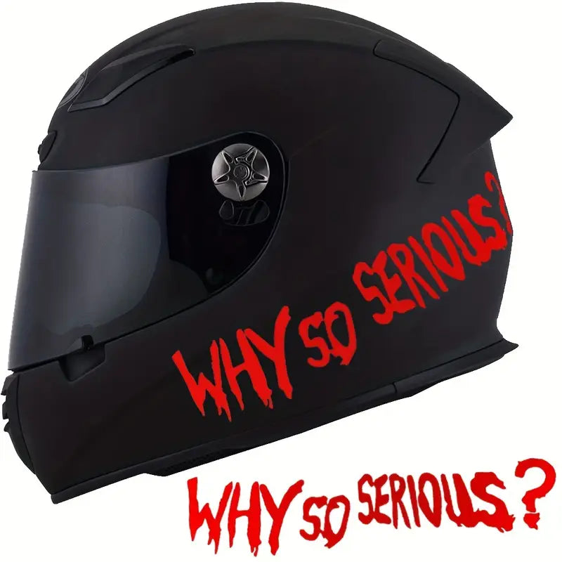 Helmet sticker Why So Serious?
